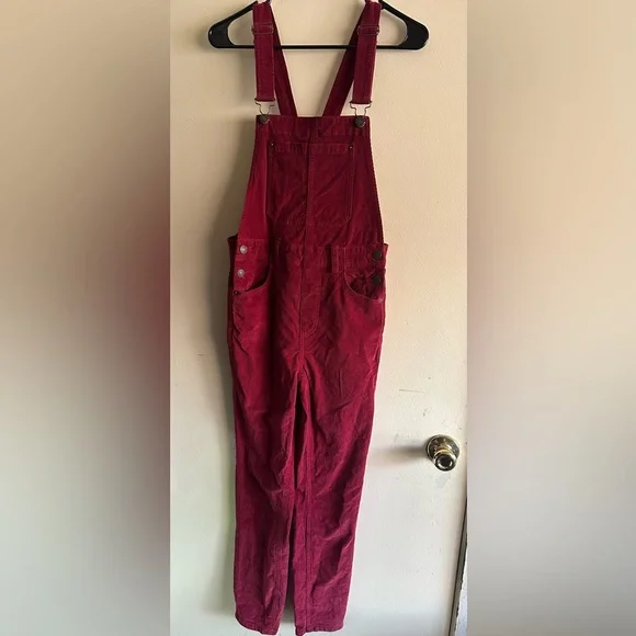 We The Free People Slim Ankle Corduroy Overalls. Could fit size 24-27! - Picture 3 of 10